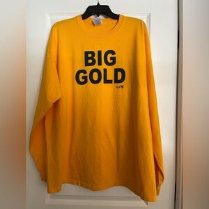 EUC West Virginia University Big Gold Long Sleeve T-Shirt, Size 2XL